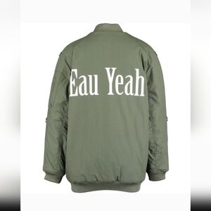 Zoe Karssen Eau Yeah Military Bomber Jacket Olive Army Green